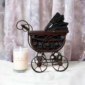 Antique Wicker Stroller, 15" Wicker Doll Buggy.